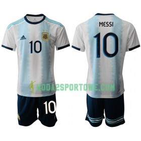 Koszulka Argentyna MESSI 10 Dziecięcy Domowe Stroje Piłkarskie Copa América 2019 Krótki Rękaw